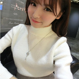 七婵冬装新款2015韩国加厚保暖半高领女套头打底毛衣针织衫