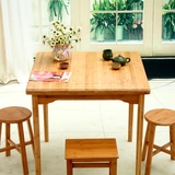 竹制小户型实木餐桌椅组合长方形方桌吃饭桌子简约现代西餐桌特价