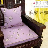 棉麻刺绣中式坐垫飘窗垫子红实木沙发窗台圈椅田园定做榻榻米定制
