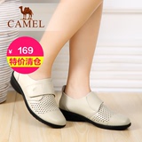 【特价清仓】Camel 骆驼夏季热销魔术贴单鞋坡跟镂空休闲女鞋子