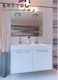 简约现代实木橡木一体陶瓷台下盆挂墙式吊卫生间浴室柜洗手盆卫浴