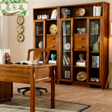 自由组合书柜书架简约现代书柜实木带门宜家储物柜2门3门组装特价