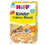 德国原装进口喜宝Hipp有机7种谷物麦片无糖儿童辅食 200g 1岁+