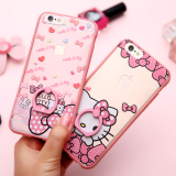 粉色创意iPhone6s手机壳苹果6plus保护套4.7卡通指环支架挂绳新款
