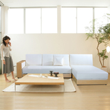日式简约多功能皮艺沙发床 带收纳折叠组合移动储物功能皮沙发床