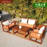 户外家具实木桌椅 缅甸进口纯实木柚木别墅庭院沙发高端套装组合