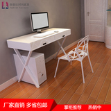 白色钢琴烤漆书桌 简约现代家用台式电脑桌简易写字台家用办公桌