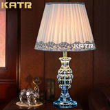 新中式装饰水晶台灯现代简约创意时尚奢华美式欧式卧室床头灯客厅