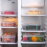 长方形塑料冰箱保鲜盒厨房蔬菜水果储物盒微波炉密封盒BX181振兴