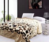 【品牌正品】喜柔冬季拉舍尔毛毯双层加厚单双人毯 毛绒毯子午睡