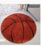 新款包邮 足球篮球 可爱卡通儿童地毯 圆形电脑椅垫 卧室地垫