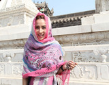 批发印度尼泊尔手工刺绣钉珠羊毛围巾披肩女士冬季印巴风情围巾