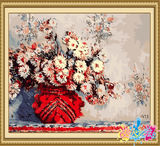 世界名画莫奈-雏菊40x50数字油画 DIY 手绘家 居装饰油画 花卉