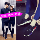 夏秋季男女情侣单鞋韩版学生跑步运动板鞋低帮浅口透气平跟网布鞋