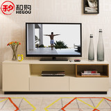 和购家具 现代简约电视柜白色烤漆储物地柜矮柜 卧室电视机柜3605