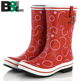 B＆L雨鞋女式新款日韩时尚中筒橡胶雨靴防滑防水耐磨成人雨鞋胶鞋