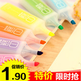 荧光笔记号笔创意文具彩色笔磨砂荧光板专用笔大容量荧光标记彩笔