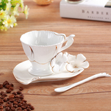 颐品 陶瓷咖啡杯套装 骨瓷欧式简约咖啡杯碟 带勺下午茶杯子