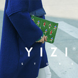 23号女生 YiZi原创皮革手拿包手提包夏季个性女士包包手包杀手包