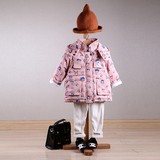 2015最新冬款女童棉衣 韩版儿童带帽棉风衣宝宝棉袄加厚粉色卡通