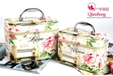 化妆箱新款卡通化妆包大容量收纳包包旅行整理包立体方形韩版