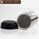 CAFEDE KONA 撒粉器 不锈钢撒粉筒罐精细网纱式桶可可粉 咖啡粉具