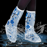 春季新款雨靴防雨鞋套 防水防滑鞋套 加厚底男女高帮儿童下雨天