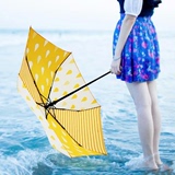 包邮 日本设计高档防晒雨滴超大高品质直柄全自动三折晴雨伞 3色
