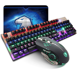 赛德斯机械键盘鼠标套装青轴104键lol笔记本台式背光电脑游戏键鼠