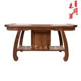 红木家具  中式古典茶道桌实木泡茶桌 汉式茶桌椅组合 鸡翅木茶桌