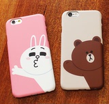 韩国正品line friends布朗熊苹果6s手机套6s plus保护壳iphone 6