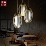 单头简约led灯具吧台饭厅餐桌个性创意鱼线镂空餐厅吊灯三头欧式