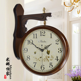 欧式仿古大号双面静音挂钟现代时尚客厅石英钟表简约创意时钟