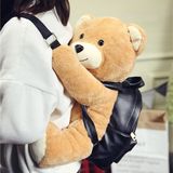 小熊双肩包女韩版休闲迷你可爱毛绒2015秋冬泰迪维尼熊潮背包书包