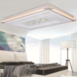 现代简约客厅卧室走廊长方形吸顶灯 暖白LED灯智能遥控节能吸顶灯