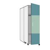 儿童房单门衣柜多功能可移动儿童小衣柜省空间创意窄长衣柜包物流