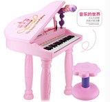 儿童电子琴带麦克风女孩手提折叠电子琴玩具小孩益智小钢琴