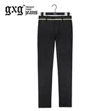 gxg jeans男装春款黑色个性气质休闲长裤#61602169