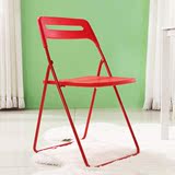 宜家折叠椅客厅加厚塑料椅子简约现家用彩色凳子时尚创意电脑靠背