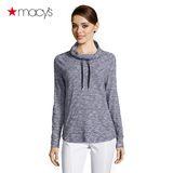 Macy's女士棉运动衫长袖套头高领卫衣Style&amp;co.2632540482