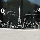 梦想世界 艾菲尔巴黎铁塔 浪漫客厅 城市墙贴纸 地中海 墙壁贴画