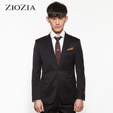 ZIOZIA韩版男装春季新款 男士商务正装修身西服黑色CAV1SB1301