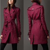 代购恶搞burberry女装2016秋冬新款英伦时尚中长款双排扣b家风衣