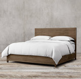 美式oft做旧实木床松木  实木床单人双人床 经济型储藏底抽双人床