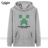 Minecraft我的世界游戏周边卫衣男士秋冬大码加厚加绒套头连帽衫