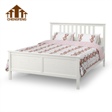 全实木床北欧宜家橡木床1.2米儿童单人床小户型1.5简约现代双人床