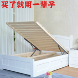 实木高箱床1.2米双人床白色松木床1.5米1.35米储物床儿童单人1米