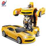 遥控车变形机器人金刚大黄蜂充电动遥控汽车人男孩儿童玩具车正版