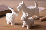 现代简约家居北欧风格白瓷动物摆件陶瓷小狗小鹿萌物大集合