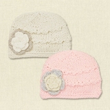 满38包邮西松屋100%纯棉线胎帽毛线帽子针织帽公主满月宝宝婴儿帽